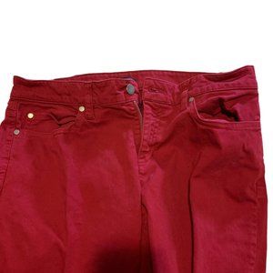 Eileen Fisher Red small women's JEANS, petite, zipper fly
